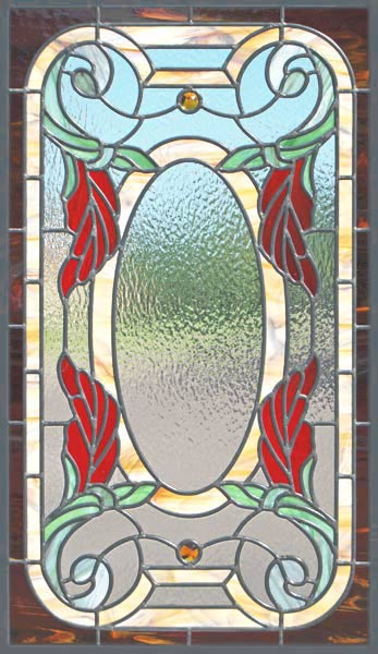 Custom Victorian style stained glass window vict73p
