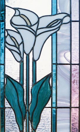 Custom stained glass ausieflwr window
