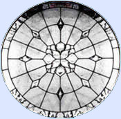 leaded glass bevel circle window