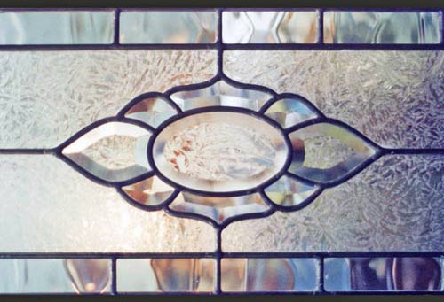 Custom leaded glass transom window