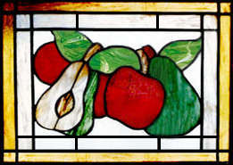 fruit stained glass window
