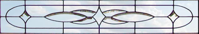 Custom horizontal leaded glass transom window