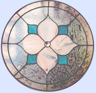 stained and leaded glass circle