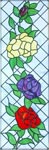 Custom roses stained and leaded glass window