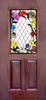 stained and leaded glass door custom design