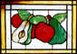 stained glass fruit leaded glass window