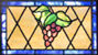 grapes stained glass custom leaded glass window