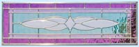 Custom stained and leaded beveled glass transom window