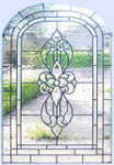 Custom leaded beveled glass window