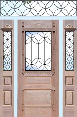 Victorian style leaded glass beveled entry