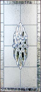 leaded glass bevel window