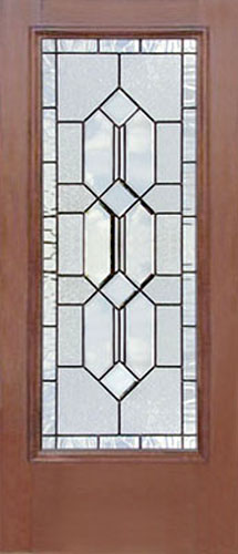 Custom leaded glass bevel door