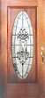 mahogany door with ab74ovl leaded glass bevel window