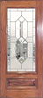 mahogany door with dhse10 leaded glass bevel window