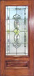 mahogany door with js16d5 leaded glass bevel window