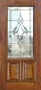 mahogany door with JS18 leaded glass bevel window