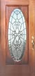 mahogany door with sb34 oval leaded glass bevel window