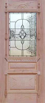 Custom reproduction mahogany leaded glass door