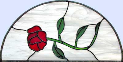 rose stained and leaded arch