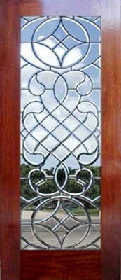 CHBD4L all-beveled leaded glass door at Glass by Design