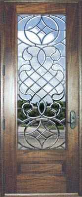 CHBD4L all-beveled leaded glass door at Glass by Design