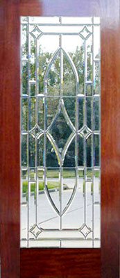 CHBD8L all-beveled leaded glass door at Glass by Design