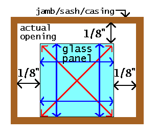 how to measure dimensions for leaded glass window