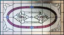 Custom Victorian style stained and leaded glass Victorian style window