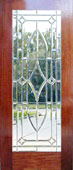 mahogany door with chbd8l leaded glass bevel window