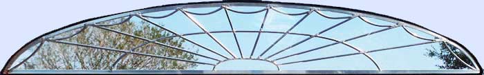 Custom leaded glass arched transom window