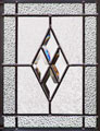 Small beveled diamonds leaded glass custom window