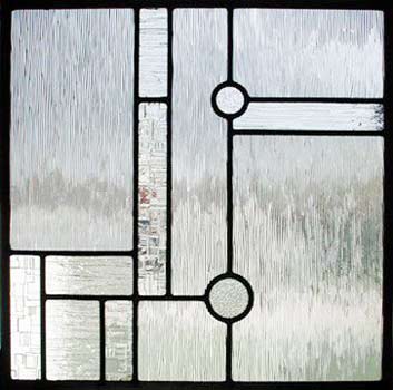 Custom leaded glass window window Frank Lloyd Wright inspired