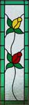 Custom stained glass rosebuds window