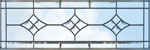 Custom leaded glass beveled transom window
