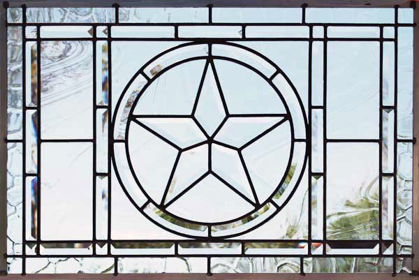 Texas Star 8 custom leaded glass bevel window