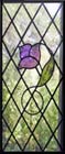 Custom stained and leaded glass tulip window by Jack McCoy