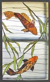 Koi fish stained glass window custom