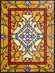 LANGSTON stained leaded glass Victorian style window