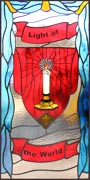 Light of the World custom stained glass and leaded glass window