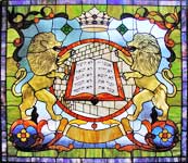 Sons of Israel custom stained and leaded glass window