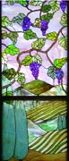  Tuscan Landscape custom stained glass design