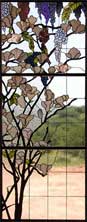 Custom wisteria arch stained glass window by Jack McCoy