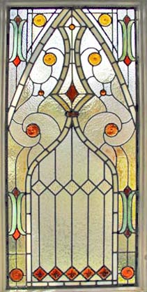 Visconte Victorian style stained and leaded glass window